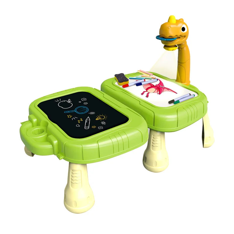 HKM-318227 Educational Drawing and Writing Board Set with Projector for Kids Ages 5-7