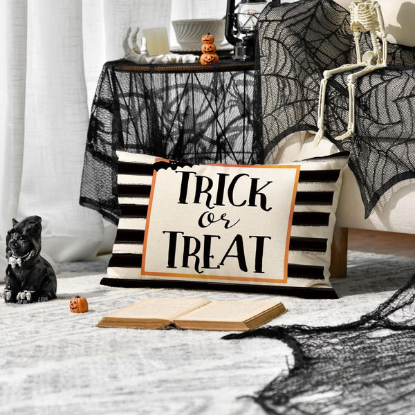 HKM-318227 Halloween Cartoon Pattern Printed Pillowcase for Home Decoration, 30x50cm, Single & Double-Sided Options