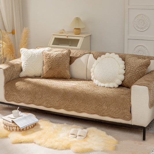 HKM-318227 Modern Minimalist Nordic Winter Plush Sofa Cushion - Multiple Sizes & Colors Available