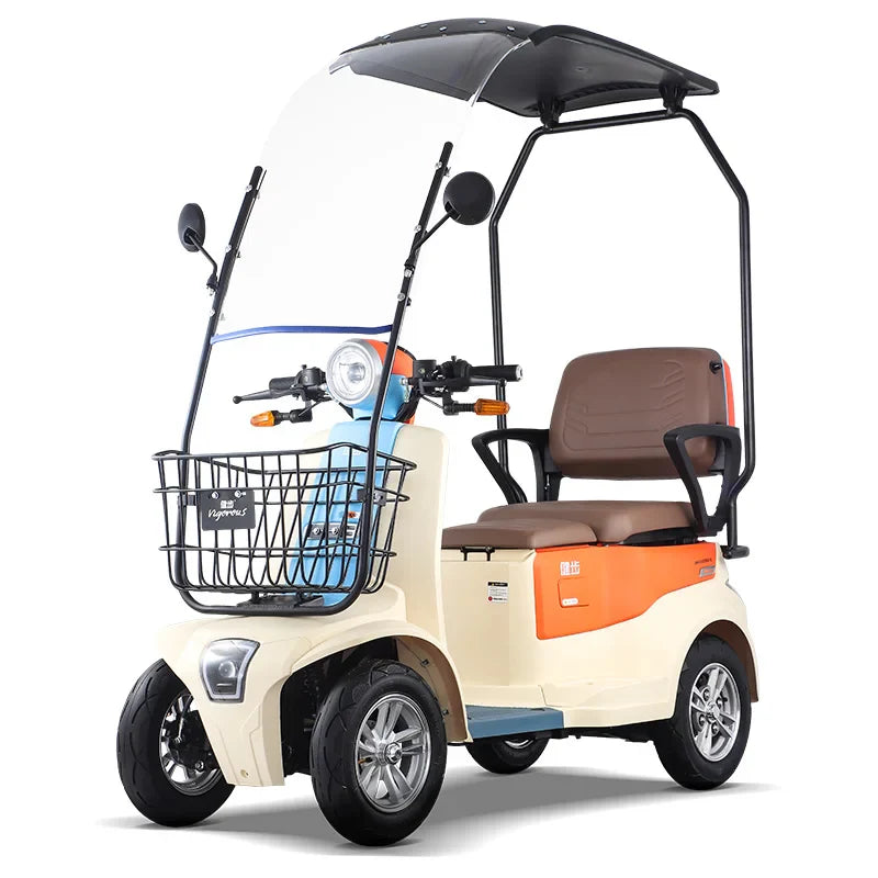 HKM-318291 1000W Long Range 4 Wheel Electric Scooter for Adults - 2 Passenger, Max Speed 30km/h, 40-60km Range