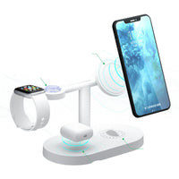 HKM-318291 Three-in-One Wireless Charger with Magnetic Aromatherapy for iPhone 12 and Apple Watch - Fast Charging Stand