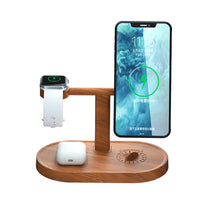 HKM-318291 Three-in-One Wireless Charger with Magnetic Aromatherapy for iPhone 12 and Apple Watch - Fast Charging Stand