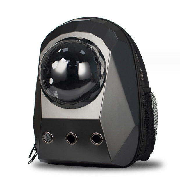 HKM-3183165 Space Capsule Pet Carrier Backpack for Cats and Dogs - Breathable Transparent Design, Lightweight Travel Bag