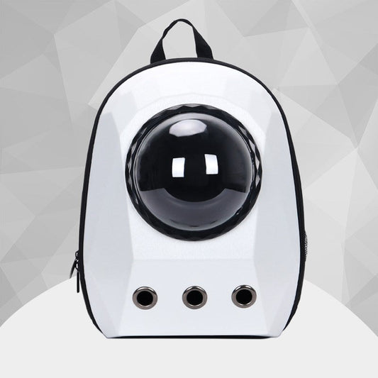 HKM-3183165 Space Capsule Pet Carrier Backpack for Cats and Dogs - Breathable Transparent Design, Lightweight Travel Bag