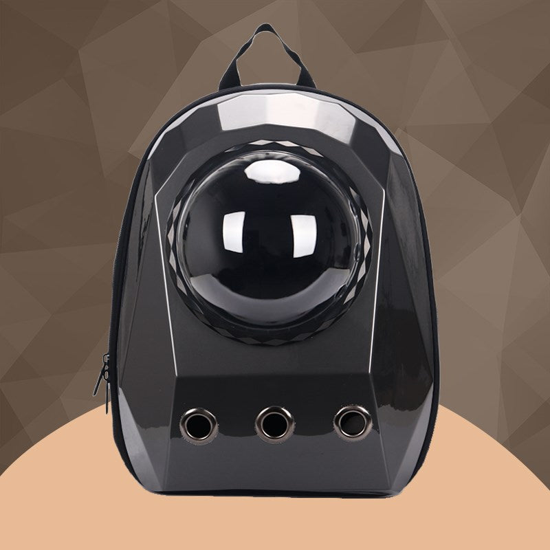 HKM-3183165 Space Capsule Pet Carrier Backpack for Cats and Dogs - Breathable Transparent Design, Lightweight Travel Bag