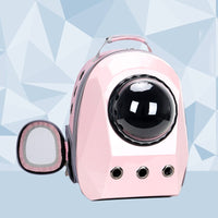 HKM-3183165 Space Capsule Pet Carrier Backpack for Cats and Dogs - Breathable Transparent Design, Lightweight Travel Bag
