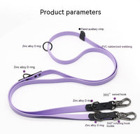 HKM-3183293 Multifunctional Nylon PVC Dog Chain and Chest Strap Set - 2.2m Long, Available in Multiple Colors