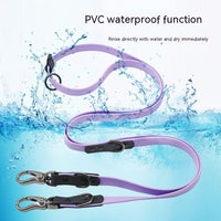HKM-3183293 Multifunctional Nylon PVC Dog Chain and Chest Strap Set - 2.2m Long, Available in Multiple Colors