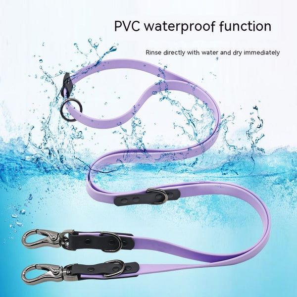 HKM-3183293 Multifunctional Nylon PVC Dog Chain and Chest Strap Set - 2.2m Long, Available in Multiple Colors
