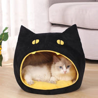 HKM-3183549 Cozy Cat-Shaped Bed with Plush Material for Small Dogs and Kittens, Washable and Travel-Friendly
