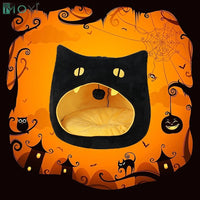 HKM-3183549 Cozy Cat-Shaped Bed with Plush Material for Small Dogs and Kittens, Washable and Travel-Friendly