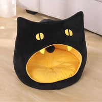 HKM-3183549 Cozy Cat-Shaped Bed with Plush Material for Small Dogs and Kittens, Washable and Travel-Friendly