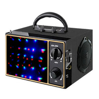 HKM-318419 High Power Dual Speaker Retro Wood Hi-Fi Stereo Bookshelf Bluetooth Speaker with Screen Flash Light
