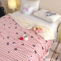 HKM-318419 Soft Milk Fiber Berber Fleece Blanket for Autumn & Winter - Multi-Functional Thermal Cover in Various Patterns and Sizes