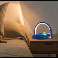 HKM-318483 15W Wireless Charger with Night Light and Mobile Phone Holder - Versatile Charging Solution