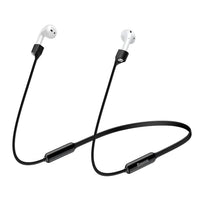 HKM-318611 Silicone Earphone Sleeve and Anti-Lost Lanyard for AirPods - Compatible with Apple Devices - Available in Black, Grey, and Red