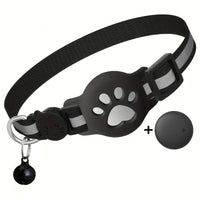 HKM-3187261 Reflective Cartoon Footprints Pet Cat Locator Collar - Durable Nylon for All Seasons
