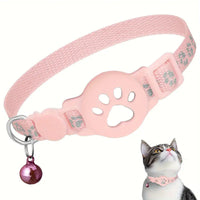 HKM-3187261 Reflective Cartoon Footprints Pet Cat Locator Collar - Durable Nylon for All Seasons