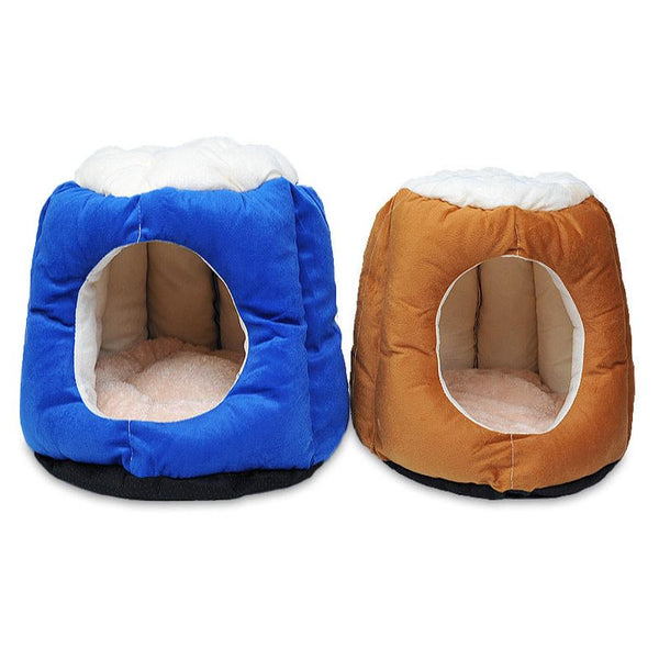 HKM-318739 Cotton Semi-Enclosed Cat Tent Nest - Stylish & Comfortable Pet Bed for Cats