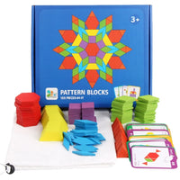HKM-318867 155 Piece Educational Wooden Tangram Puzzle for Brain Teasers and Montessori Learning
