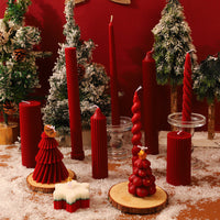 HKM-318867 Elegant Christmas Red Aromatherapy Candle - Handmade Soy Wax Decoration for a Festive Atmosphere