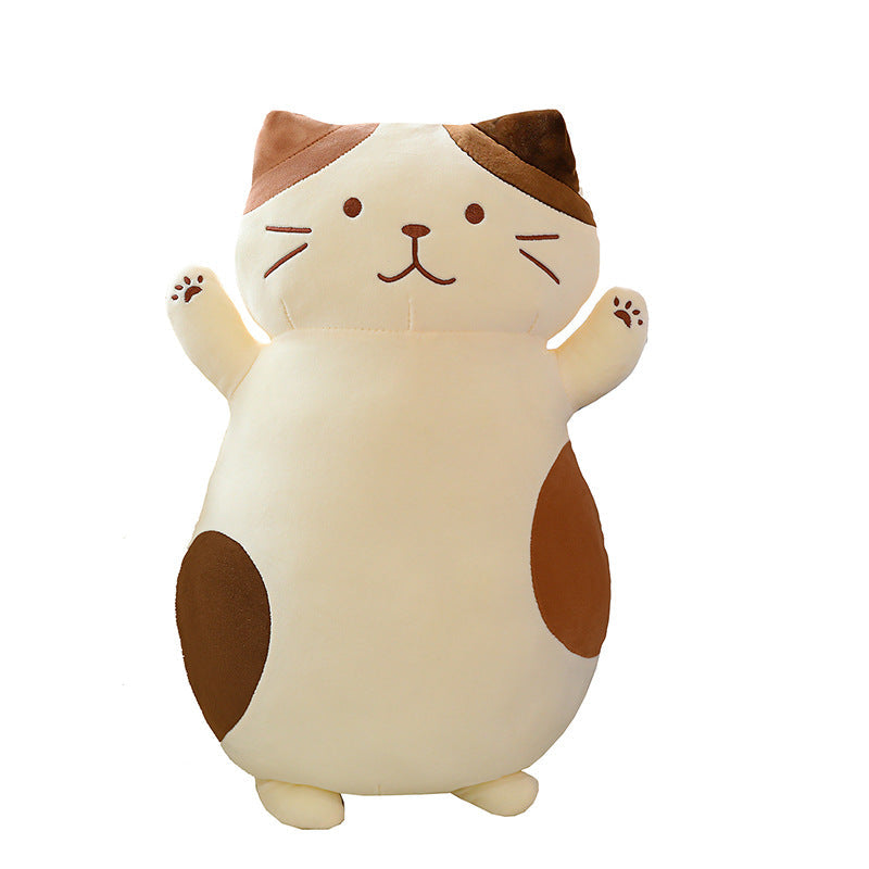 HKM-3188925 Cute Cheese Cat Plush Toy Doll - Large Velvet Sleeping Pillow for Youth