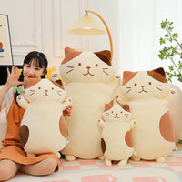 HKM-3188925 Cute Cheese Cat Plush Toy Doll - Large Velvet Sleeping Pillow for Youth