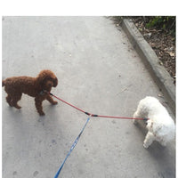 HKM-3189053 Pet Double-Ended Traction Rope for Small Dogs - Cotton and Nylon, 110 cm Length, Red Purple