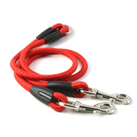 HKM-3189053 Pet Double-Ended Traction Rope for Small Dogs - Cotton and Nylon, 110 cm Length, Red Purple