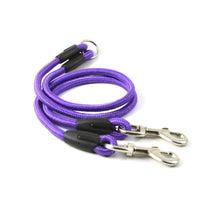 HKM-3189053 Pet Double-Ended Traction Rope for Small Dogs - Cotton and Nylon, 110 cm Length, Red Purple