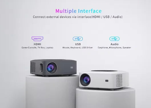 HKM-318931 1080P FHD LCD Projector with 400 ANSI Lumens and Android 12.0 for Home Theatre and Education