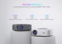 HKM-318931 1080P FHD LCD Projector with 400 ANSI Lumens and Android 12.0 for Home Theatre and Education