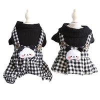 HKM-3189821 Casual Pet Dog Clothes in Skirt Styles: Black, Gray, Rabbit, Sizes XS-XL