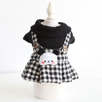 HKM-3189821 Casual Pet Dog Clothes in Skirt Styles: Black, Gray, Rabbit, Sizes XS-XL