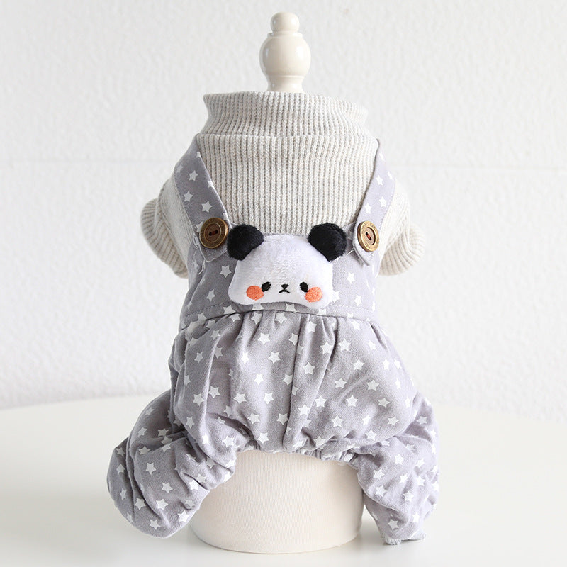 HKM-3189821 Casual Pet Dog Clothes in Skirt Styles: Black, Gray, Rabbit, Sizes XS-XL