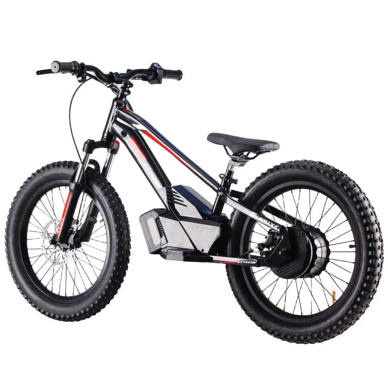 HKM-318995 20 Inch Electric Balance Bike for Kids with 3-Speed Gears, Aluminum Frame, and Hydraulic Disc Brakes