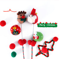 HKM-3190077 Cat Toy Wand with Bells - 45 cm PVC Stick for Engaging Playtime