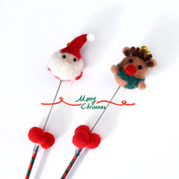 HKM-3190077 Cat Toy Wand with Bells - 45 cm PVC Stick for Engaging Playtime