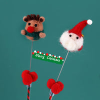 HKM-3190077 Cat Toy Wand with Bells - 45 cm PVC Stick for Engaging Playtime