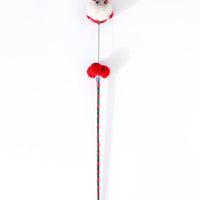 HKM-3190077 Cat Toy Wand with Bells - 45 cm PVC Stick for Engaging Playtime