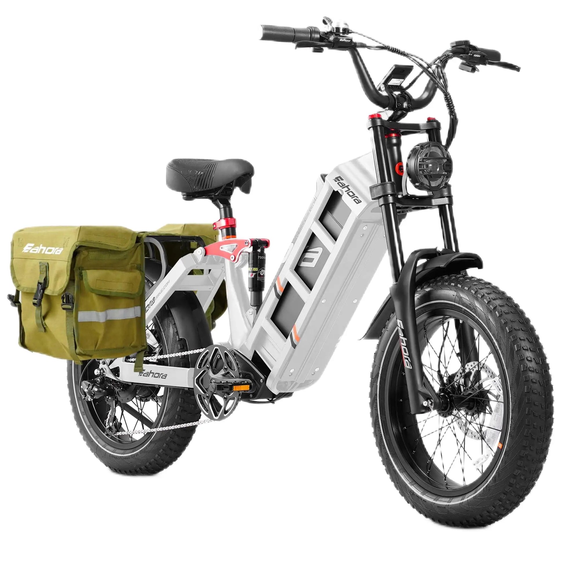 HKM-319123 Electric Fat Tire Bike 250W 52V 60Ah 20" Wheel Urban Commuter Long Range 120 Miles