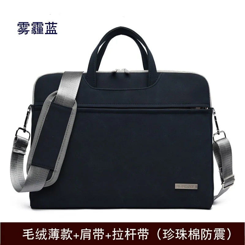 HKM-319123 Lightweight Portable 14/15.6 Inch Laptop Briefcase in PU Material with Adjustable Shoulder Strap