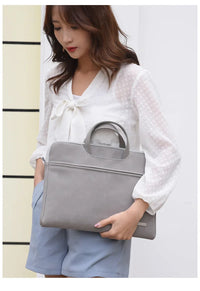 HKM-319123 Lightweight Portable 14/15.6 Inch Laptop Briefcase in PU Material with Adjustable Shoulder Strap