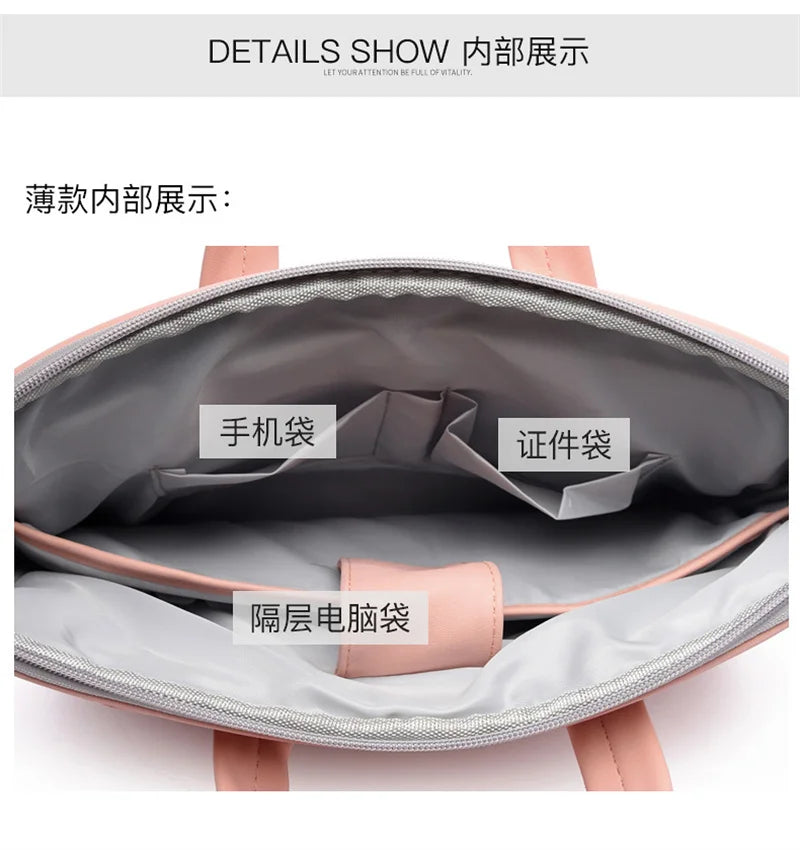 HKM-319123 Lightweight Portable 14/15.6 Inch Laptop Briefcase in PU Material with Adjustable Shoulder Strap