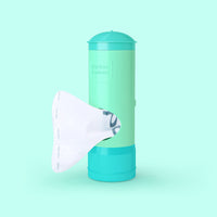 HKM-3191485 Portable Pet Toilet with 120 Poop Bags - Cherry Pink, Lemon Yellow, Mint Green Options
