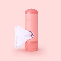 HKM-3191485 Portable Pet Toilet with 120 Poop Bags - Cherry Pink, Lemon Yellow, Mint Green Options