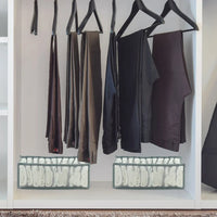 HKM-319315 Upgraded Foldable Drawer Organisers for Clothes with Handle - Grey Non-Woven Fabric Storage Solution
