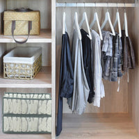 HKM-319315 Upgraded Foldable Drawer Organisers for Clothes with Handle - Grey Non-Woven Fabric Storage Solution