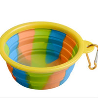 HKM-3195197 Foldable Camouflage Silicone Dog Food Bowl - Portable & Compact Design