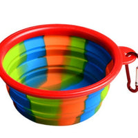 HKM-3195197 Foldable Camouflage Silicone Dog Food Bowl - Portable & Compact Design